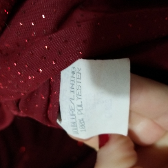 TATTOO BRAND VINTAGE LONG RED SPARKLY GOWN SIZE SMALL - Picture 15 of 16